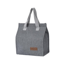 (Green) Insulated Bento Bag Lunch Cooler Camping Picnic Tote 3.3L Aluminum Foil Inner Gray 22.5x13cm