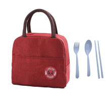 (Pink) Insulated Lunch Bag Thermal Cooler Tote PVC/Aluminum Foil 23x14x20cm 6L Red Portable Picnic Cooler