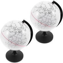Modello di piccolo globo non verniciato per decorazioni da scrivania fai da te, strumento didattico educativo per la confezione.
