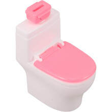 Realistinen nukkekotikylpyhuonemalli leikkikalu Herkkä mini-wc-sisustus tyttöjen teeskentelyleikkiin