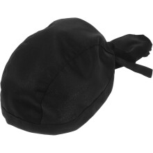Cappello da cuoco, da cucina, da lavoro, per uomo e donna, regolabile, bandana, per barbecue, nero