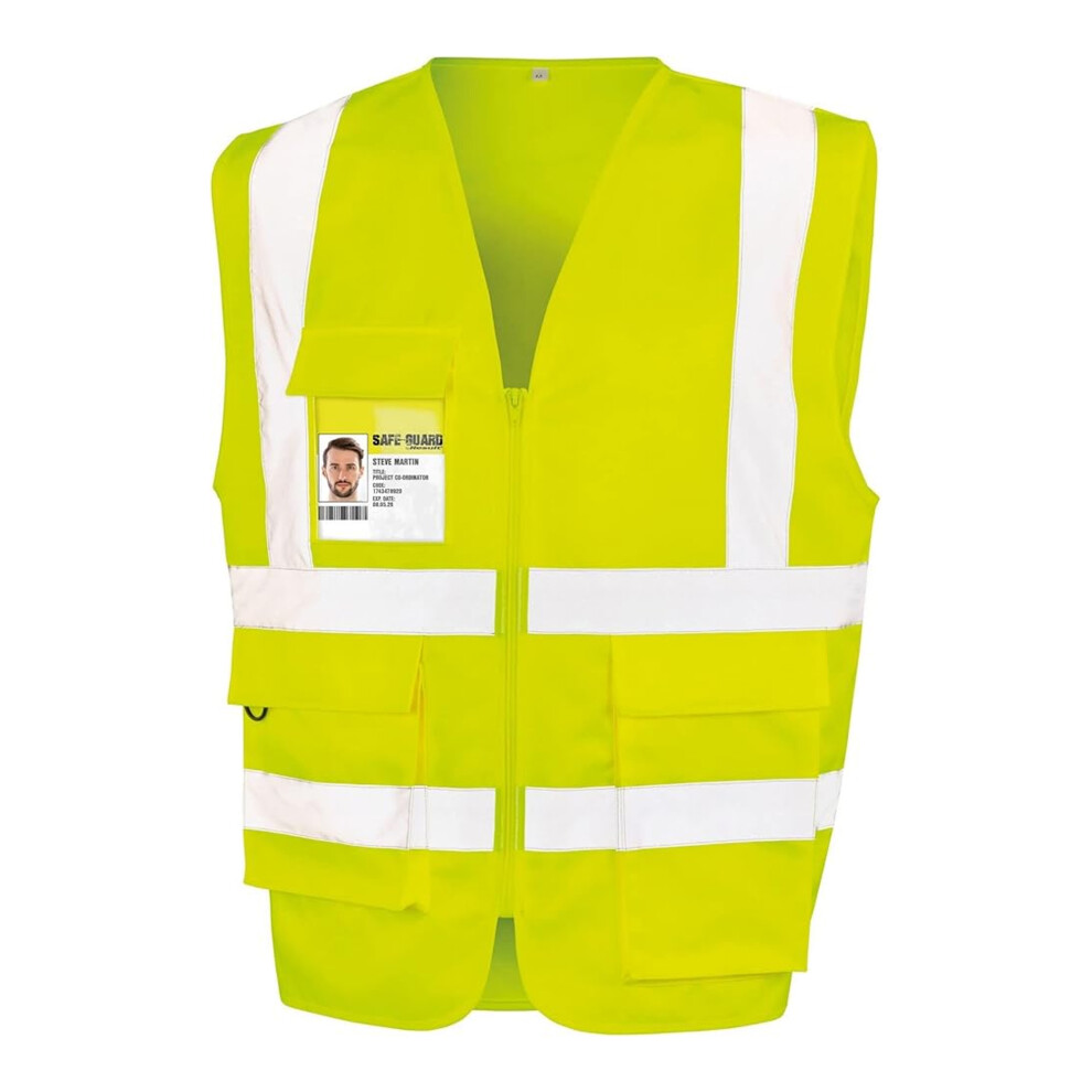 (3Xl, Fluorescent Yellow) Safe-Guard By Result Mens Executive Cool Mesh Safety Vest 5059958072725