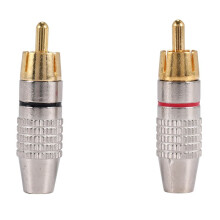 20 Pcs RCA Plug Audio Video Locking Cable Connector Gold Plated