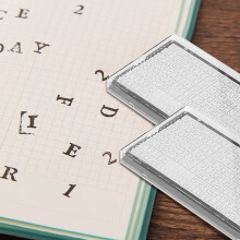 Self Inking Stamp Set Custom Personalised DIY Business Name Number Address Printing Rubber Stamp with Tweezers Kit