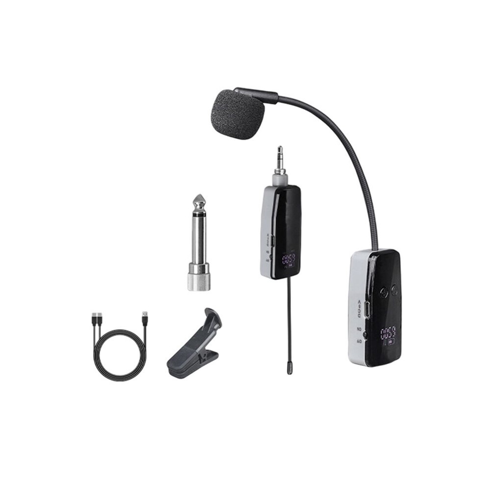 1 Channel Uhf Wireless Saxophone Microphone System Clip- Instrument Mic For Performance Practice Recording 4713109866717