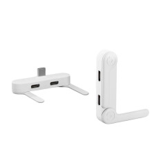 240W USB C to Type-C Adapter Phone Fast Charging Bracket USB C Headphone Adapter OTG Data Connector for Smartphone White