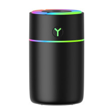 USB Humidifier with RGB Light, Air Humidifier & Aroma Diffuser for Home & Travel Black
