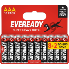 Eveready Super Heavy Duty AAA Zinc Batteries 10-Pack