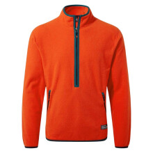 (S, Macaw Red) Craghoppers Mens Mock Neck Regular Sweatshirt