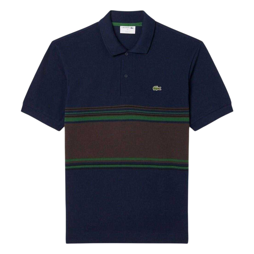 Lacoste (M, Navy ) Mens Logo Short-Sleeved Polo Shirt Blue