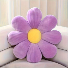 Flower-shaped plush pillow