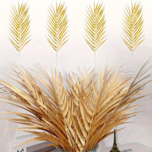 Gold artificial palm leaves