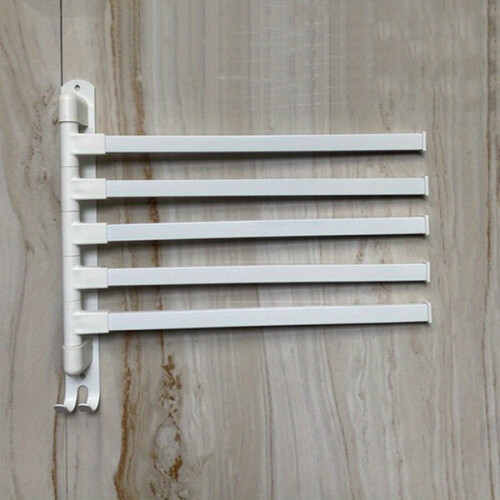 Wall-mounted rotating towel rack