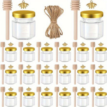Glass jar set with lids