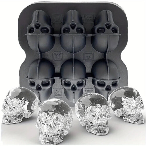 Silicone skull ice cream mold