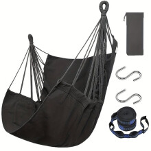 Bohemian hammock chair with pillows