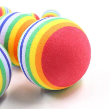 3Pcs/Set Cute Small Pet Rainbow Ball Cat Foam Toy Cotton Ball Dog Molar Colorful Toy Ball Pet Supplies Dog Toys Tools