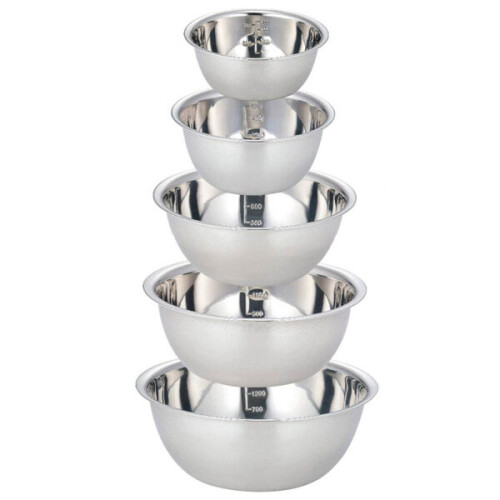 Kitchen tools, stainless steel mixing bowls, 5 non-slip handles