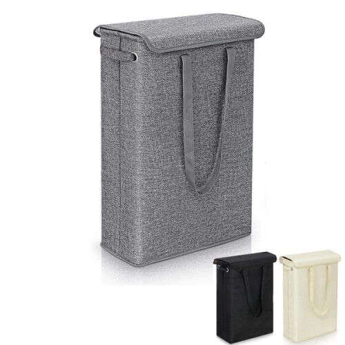 Panier à linge avec couvercle, pliable