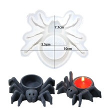 Halloween Style Candle Holder Mold 3D Spider Handmade Creative Silicone Molds Gothic Spider Decor Candlestick Candle Cup Mold