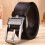 Men's leather belt with buckle 1