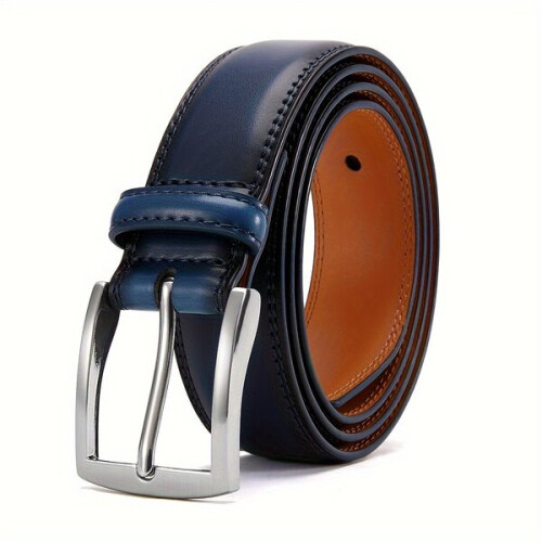 Men's leather buckle belt