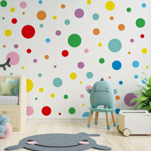 Colorful round wall stickers