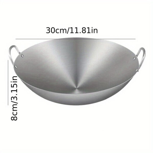 Stainless steel wok pan