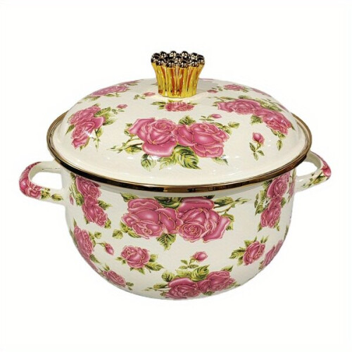 Enameled soup pot