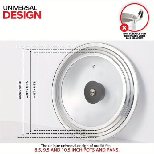 Universal lid for pots and pans