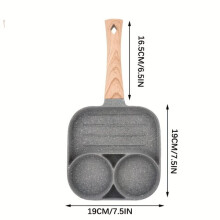 Two-hole non-stick aluminum frying pan