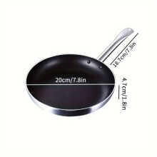 Stainless steel frying pan for gas and induction hobs