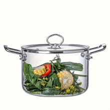 Borosilicaatglazen pot met deksel