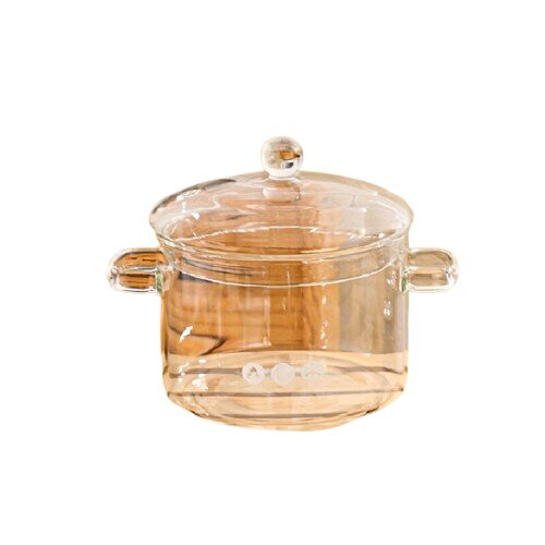 High quality borosilicate glass pot with lid