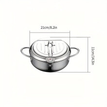 Edelstahl-Fritteuse mit Deckel