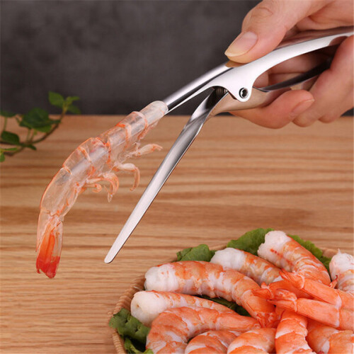 Stainless steel shrimp peeler