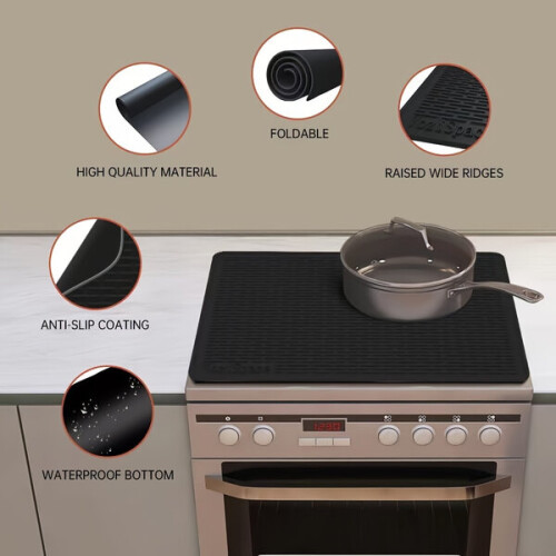 Large silicone stove mat