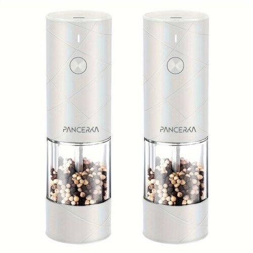 Electric salt and pepper mill set