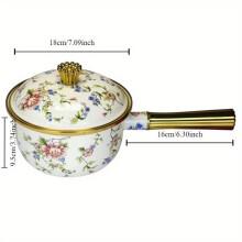 Emaille pot met handvat