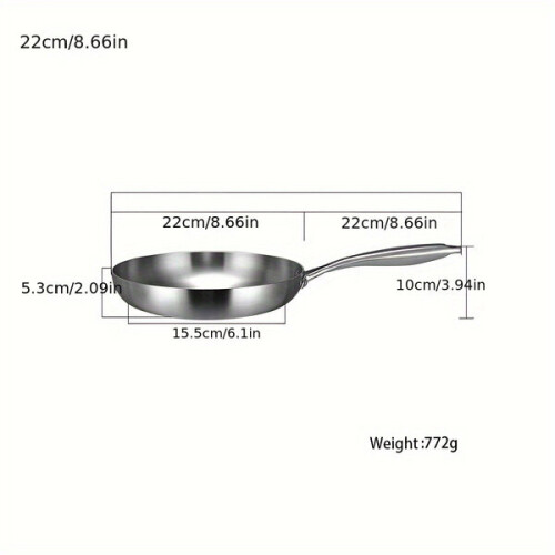 Stainless steel 304 frying pan