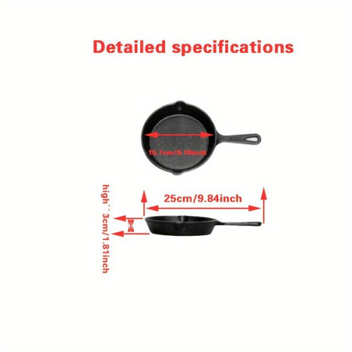 Cast iron pan for omelettes