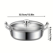 Shabu-Shabu-Topf aus Edelstahl