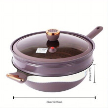 Double-sided wok with steamer