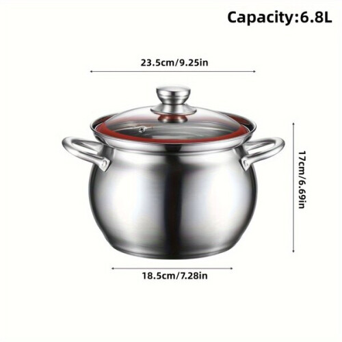 1 pc., thickened large capacity stainless steel two-ear soup ladle