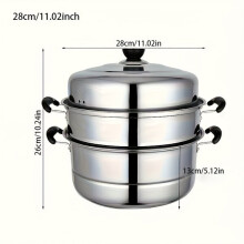 Stainless steel steamer set