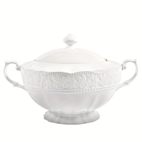 Ceramic soup bowl with lid