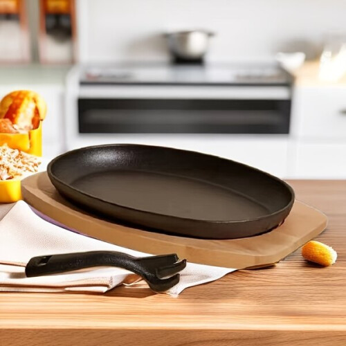 Grillpfannen-Set aus Gusseisen