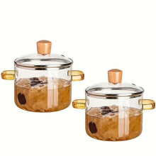 Borosilicate glass casserole with lid