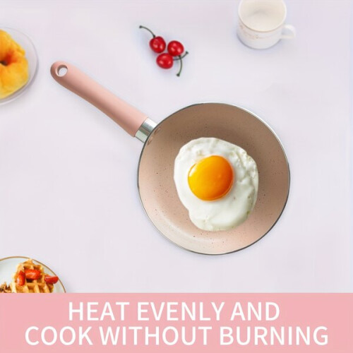 Non-stick aluminum frying pan with silicone handle