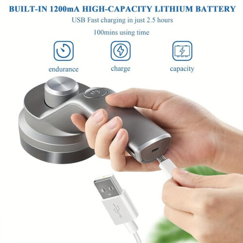 Electric fabric lint remover with USB charging.